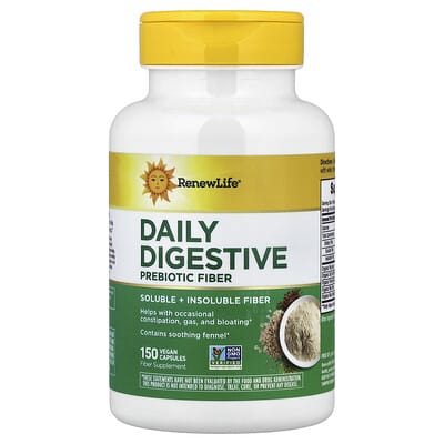 Пребиотик Renew Life Daily Digestive Fiber, 150 Vegan Capsules