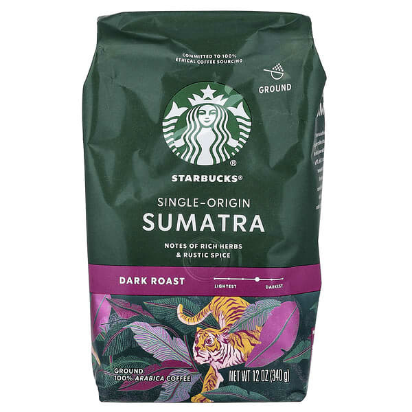 Sumatra кофе, молотый, темная обжарка, 12 унций (340 г)