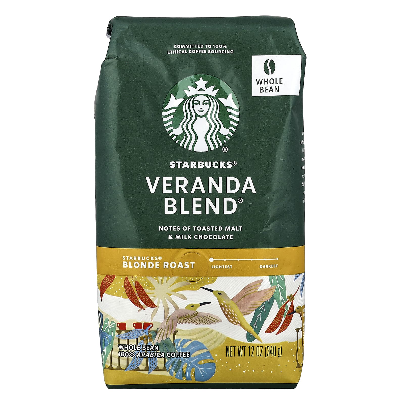 Veranda Blend® Coffee, Whole Bean, Blonde Roast, 12 oz (340 g)