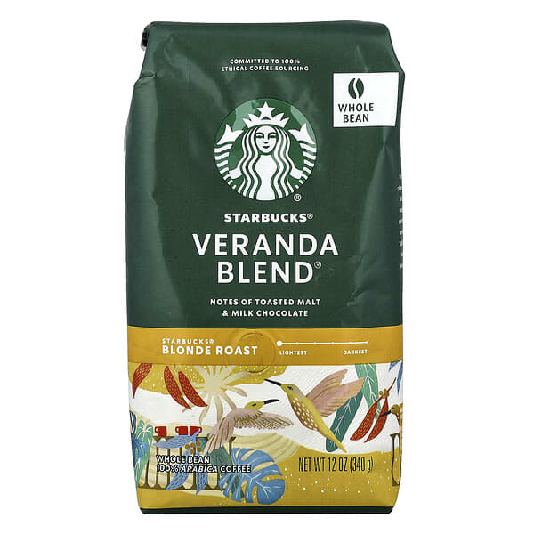 Veranda Blend® Coffee, Whole Bean, Blonde Roast, 12 oz (340 g)
