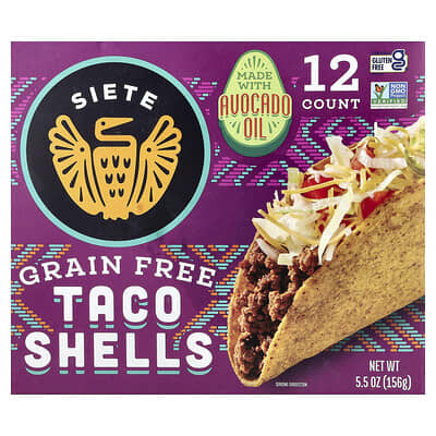 Беззернистые тако Siete, 12 шт, 5.5 oz (156 g)