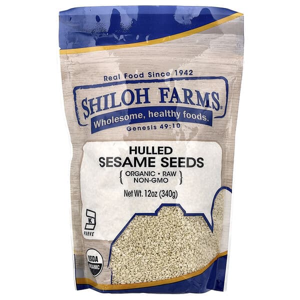 Organic Raw Hulled Sesame Seeds, 12 oz (340 g)