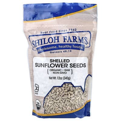 Organic Sunflower Seeds, Shelled, 12 oz (340 g)