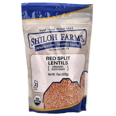 Органическая красная чечевица Shiloh Farms, 15 oz (425 g)