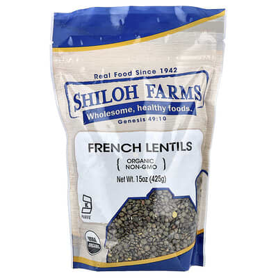 Органическая французская чечевица Shiloh Farms, 15 oz (425 g)