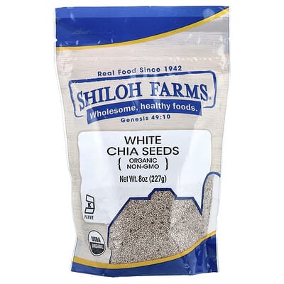 Organic White Chia Seeds, 8 oz (227 g)