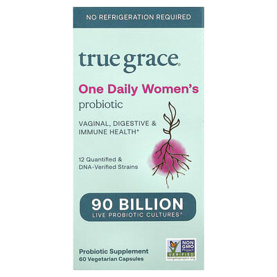 Пробиотик True Grace One Daily Women's, 90 Billion CFU, 60 Vegetarian Capsules