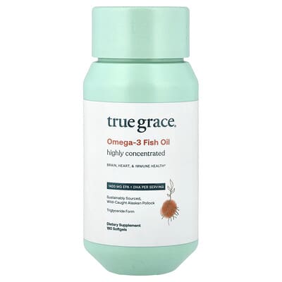 True Grace Omega-3 Fish Oil, 180 мягких капсул