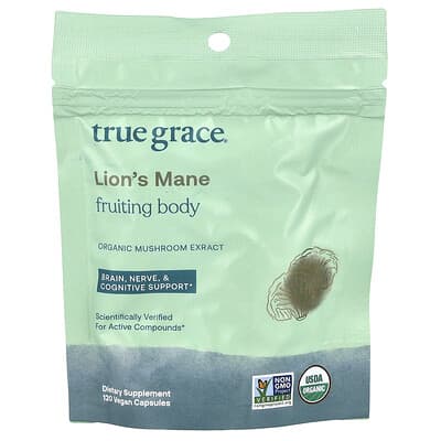 True Grace Ежовик гребенчатый (Lion's Mane), 120 веганских капсул