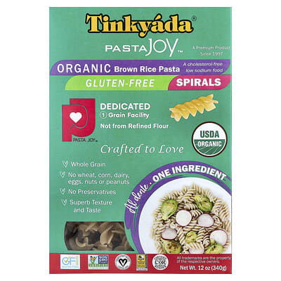 Макароны из органического бурого риса Tinkyada Spirals, 12 oz (340 g)