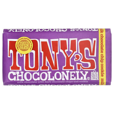 Milk Chocolate Bar with Dark Chocolate Chips and Cookie, 6.35 oz (180 g)