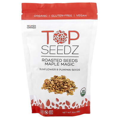 Жареные семена Top Seedz Sunflower & Pumpkin, Maple Magic, 6 oz (198 g)