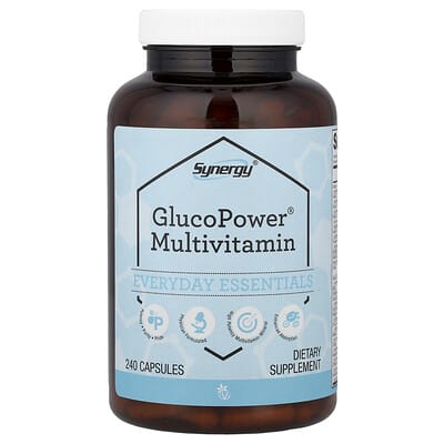 Мультивитамины Synergy®, GlucoPower®, 240 капсул