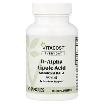 Everyday, R-Alpha Lipoic Acid, 80 mg, 60 капсул