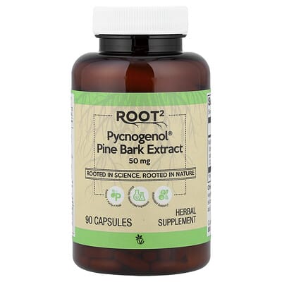 Root2, экстракт сосновой коры Pycnogenol®, 50 mg, 90 капсул