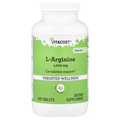 Vitacost L-Arginine, 1,000 mg, 300 таблеток
