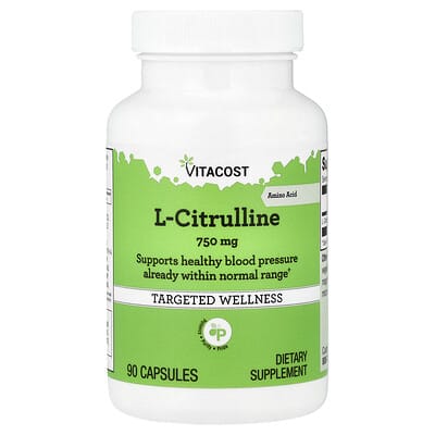 Vitacost L-Citrulline, 750 mg, 90 капсул
