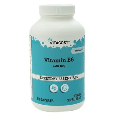 Витамин B-6 Everyday Essentials, 100 mg, 300 капсул