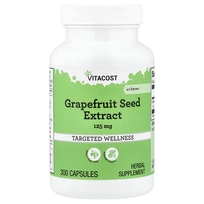 Vitacost экстракт семян грейпфрута, 125 mg, 300 капсул
