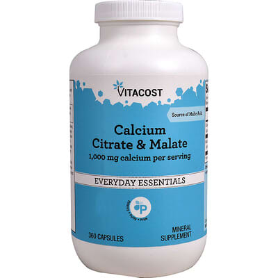 Calcium Citrate & Malate, 360 Capsules (166.6 mg per Capsule)