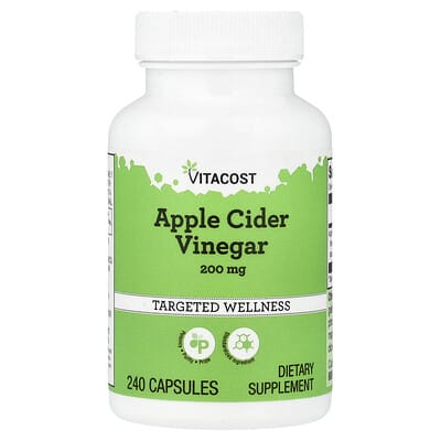 Apple Cider Vinegar, 200 mg, 240 Capsules