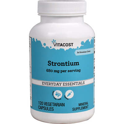 Vitacost Strontium 120 вегетарианских капсул 340 mg