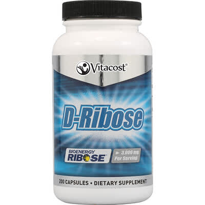 D-Ribose, 200 капсул (750 mg на капсулу)