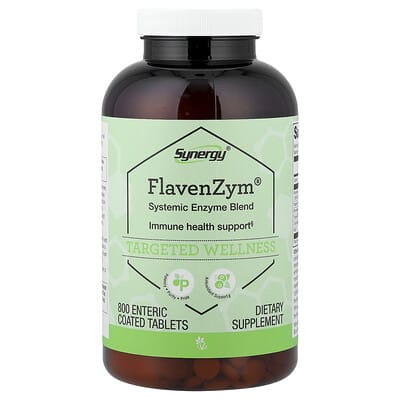 Vitacost Synergy®, FlavenZym®, 800 таблеток с кишечнорастворимой оболочкой
