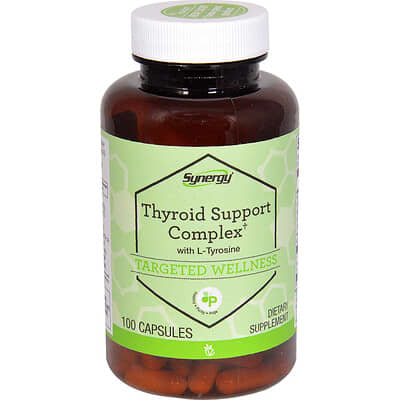 Комплекс для поддержки щитовидной железы Synergy L-Tyrosine, 100 капсул