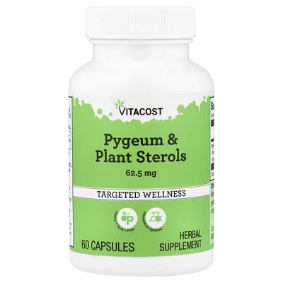 Пигеум и растительные стеролы Vitacost, 60 капсул