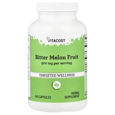 Vitacost плоды горькой дыни, 240 капсул (450 mg на капсулу)