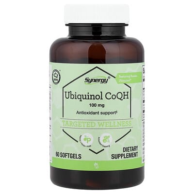 Vitacost Synergy®, Ubiquinol CoQH, 100 mg, 60 мягких капсул