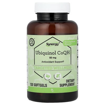 БАД Synergy® Ubiquinol CoQH, 50 mg, 120 Softgels