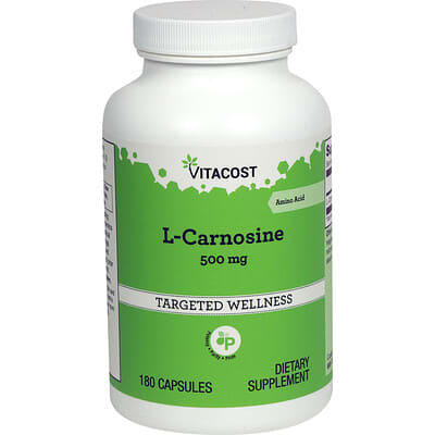 L-Carnosine, 500 mg, 180 капсул
