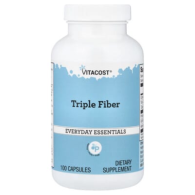 Vitacost Triple Fiber, 100 капсул