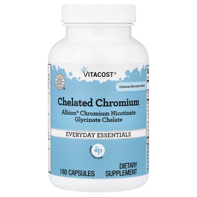 Хелатный хром Albion® Chromium Nicotinate Glycinate Chelate, 180 капсул