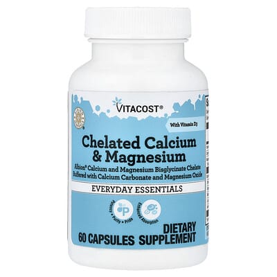 Chelated Calcium & Magnesium с витамином D3, 60 капсул