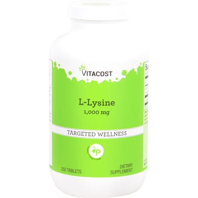 Vitacost L-Lysine, 250 таблеток