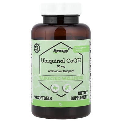 БАД Synergy® Ubiquinol CoQH, 50 mg, 90 Softgels