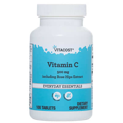 Everyday Essentials, Vitamin C Including Rose Hips Extract, 100 Tablets