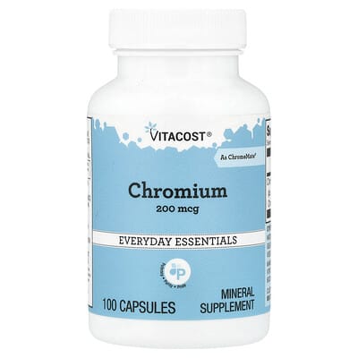 Хром Vitacost, 200 mcg, 100 капсул