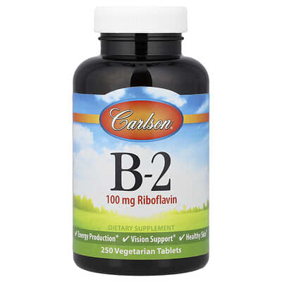 Vitamin B-2, 250 Vegetarian Tablets