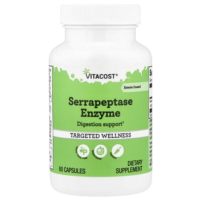 Энзим Serrapeptase, 60 капсул (27.27 мг на капсулу)