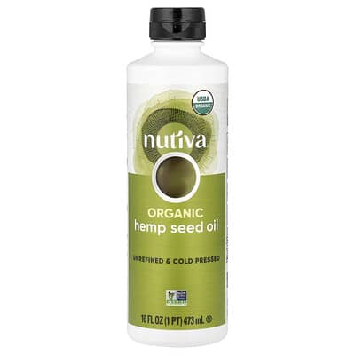 Organic Hemp Seed Oil, Cold Pressed, 16 fl oz (473 ml)