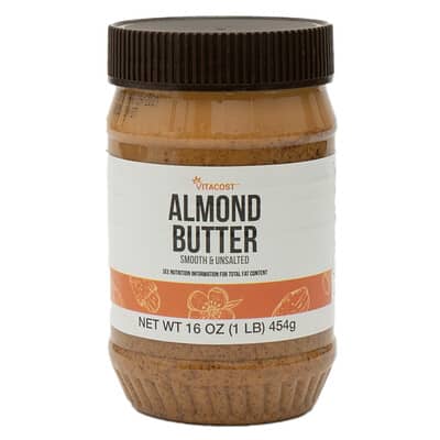 Almond Butter, Smooth & Unsalted, 16 oz (454 g)