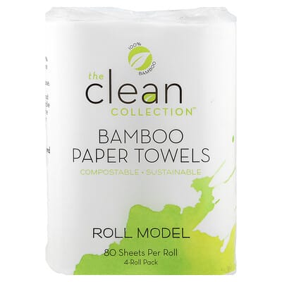 The Clean Collection™, Bamboo Paper Towels, 4 Rolls