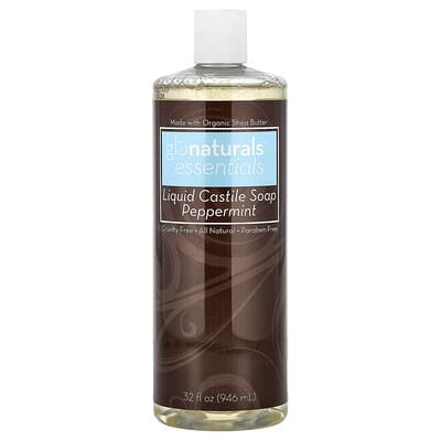 glonaturals™ Essentials жидкое мыло Castile, Peppermint, 32 fl oz (946 ml)