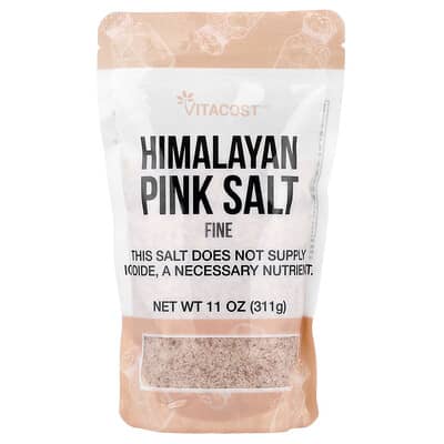 Vitacost Розовая гималайская соль, Fine, 11 oz (311 g)