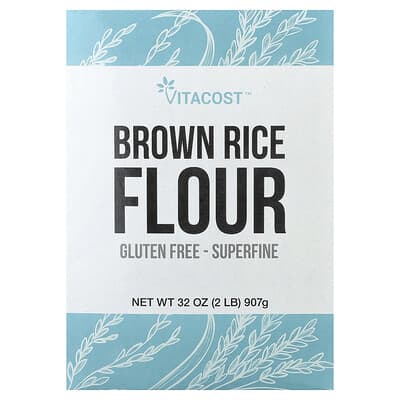 Мука из бурого риса Vitacost Gluten Free, Superfine, 32 oz (907 g)