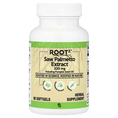 Root2™ экстракт Saw Palmetto с маслом тыквенных семечек, 60 мягких капсул